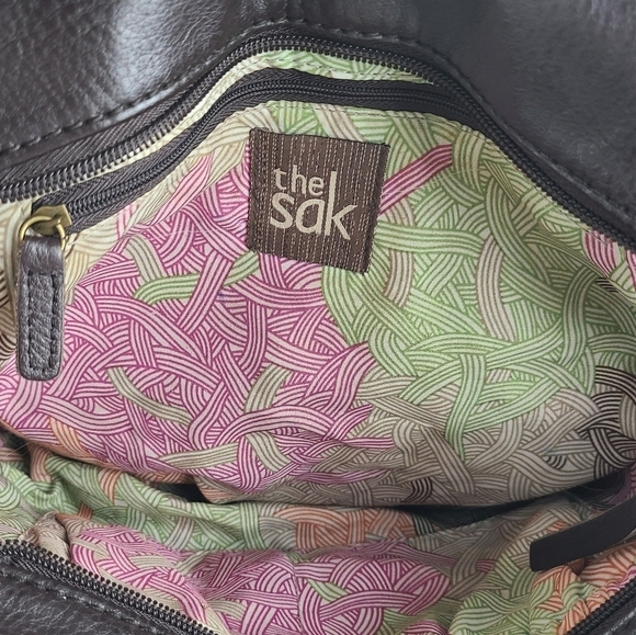 THE SAK Brown Leather Shoulder Bag Tote Purse - Picture 5 of 5